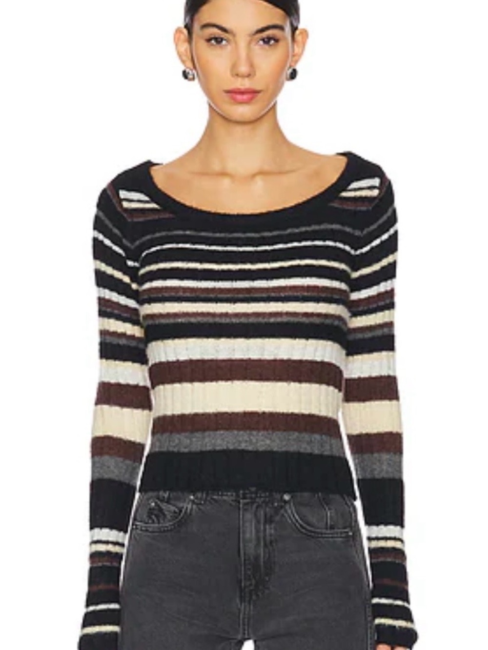 NWT Free People Lumen Stripe Pullover Sweater Size Medium